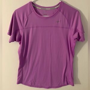 Nike Miler DRI-FIT Women’s Running Short Sleeve T Shirt Active Purple Large